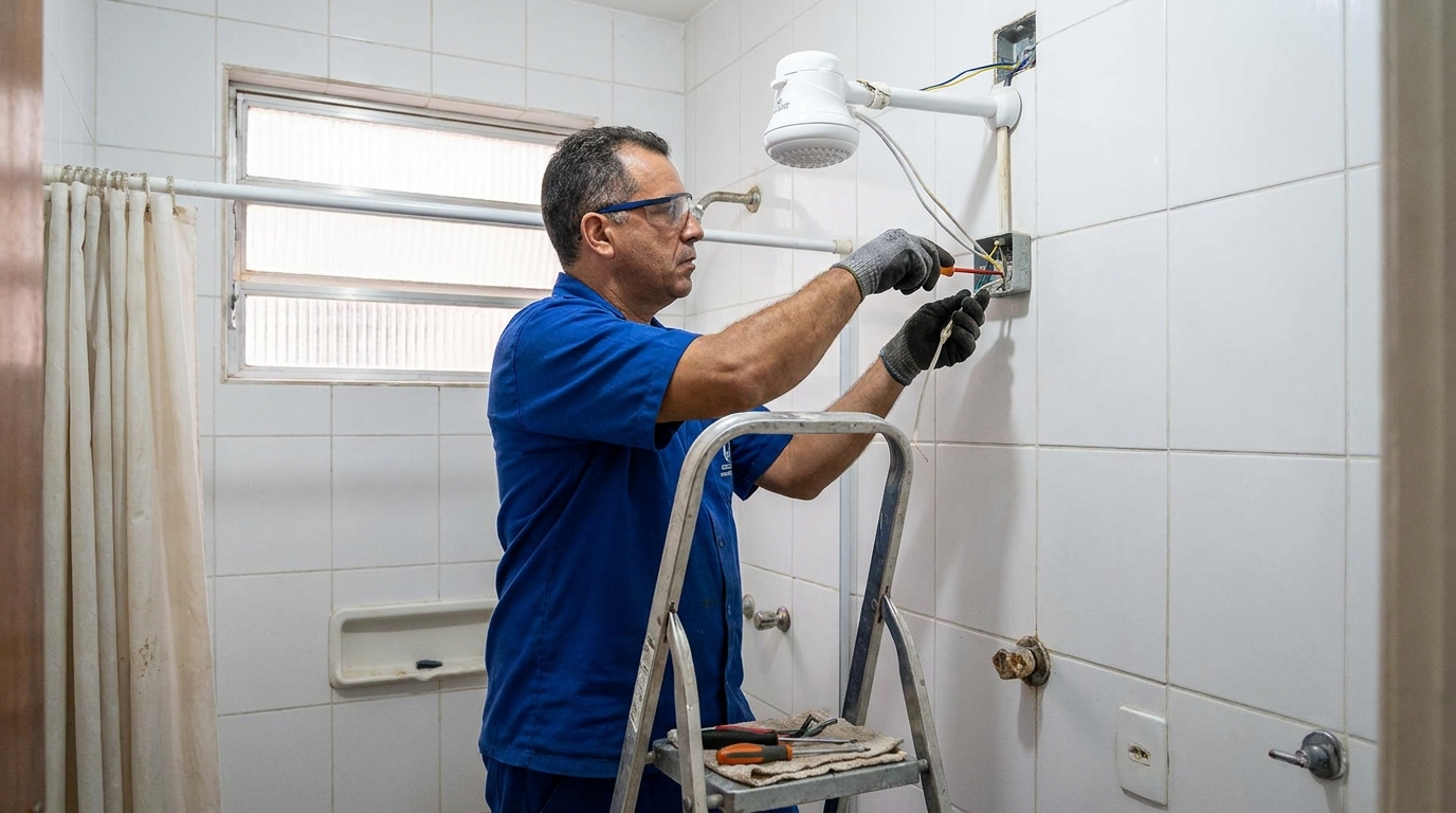 Instalacao de chuveiro eletrico em Salvador‑BA