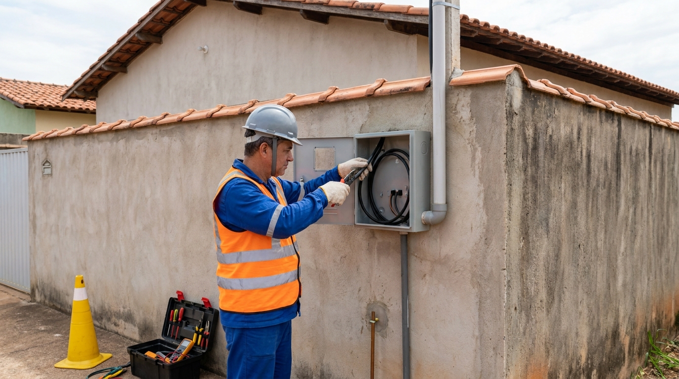 Instalacao de padrao de energia profissional em Salvador‑BA