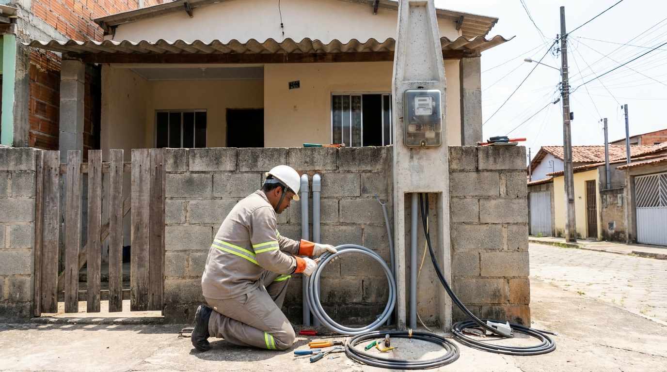 Instalacao de padrao de energia residencial em Salvador‑BA