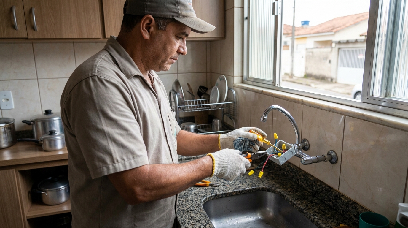Instalacao de torneira eletrica profissional em Salvador‑BA