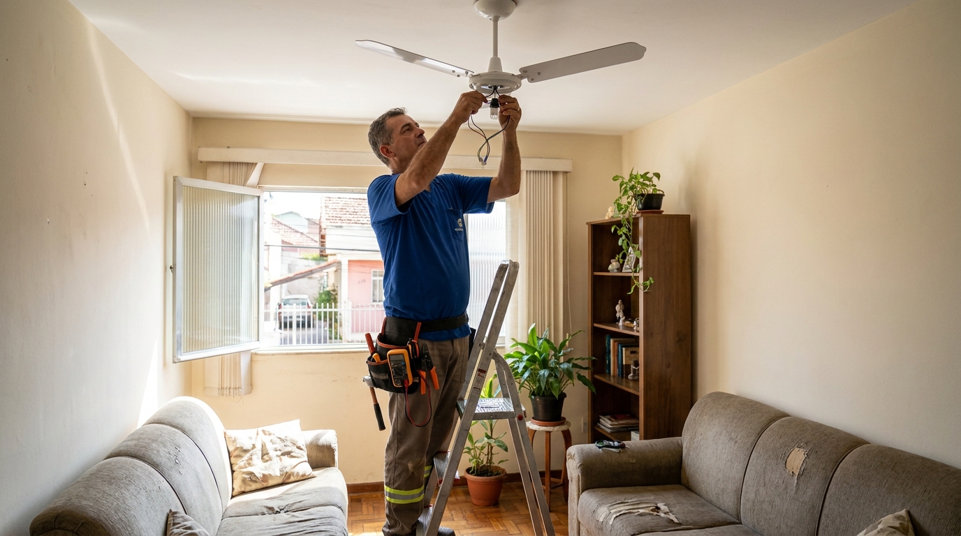 Instalacao de ventilador de teto em Salvador‑BA